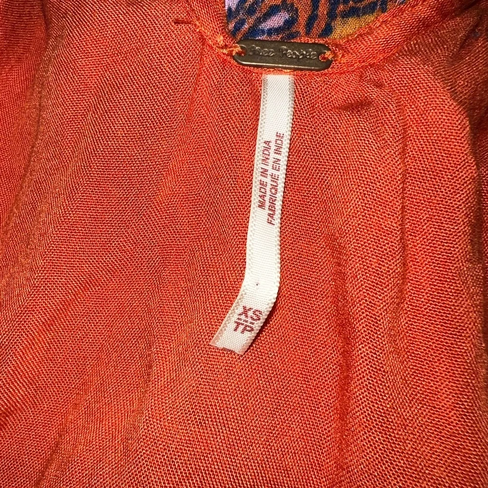Free People Orange and Purple Tunic - Picture 8 of 9
